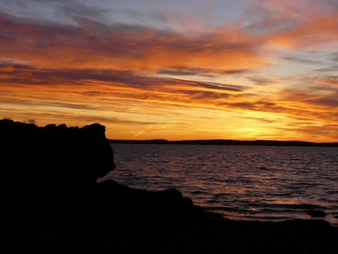 Late November sunset, Hancock Point