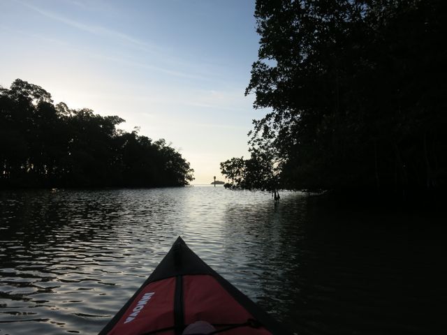 heading out into Florida Bay for early morning kayaking